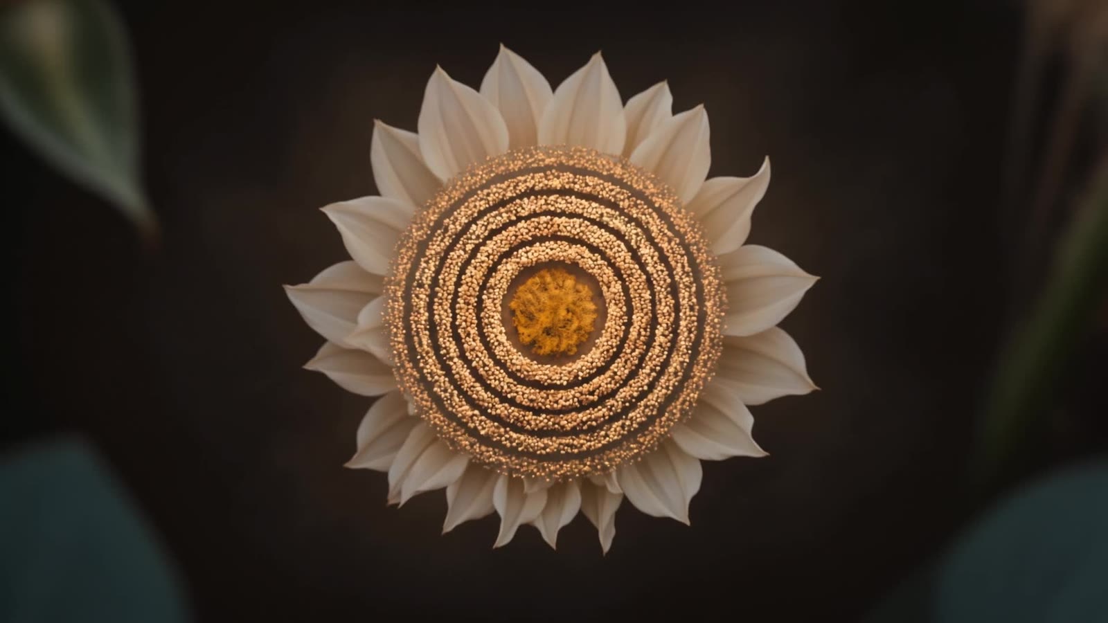 Cremefarbene Dahlie in voller Blüte